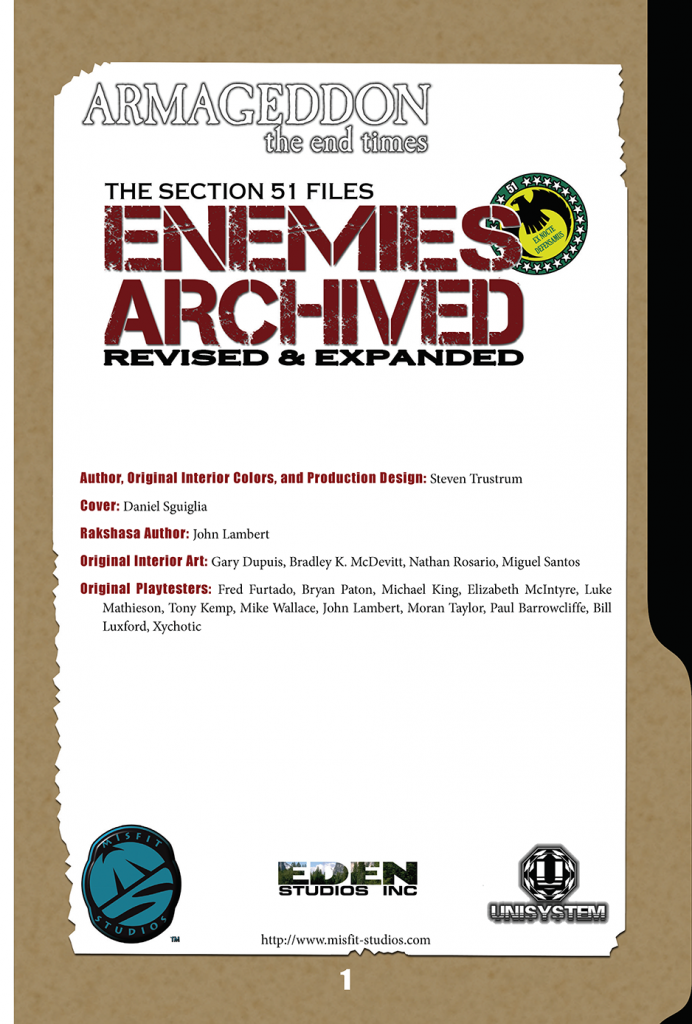 Armageddon: Enemies Archived, Revised & Expanded