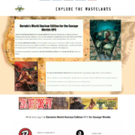 Darwin's World Landing Page, Desktop
